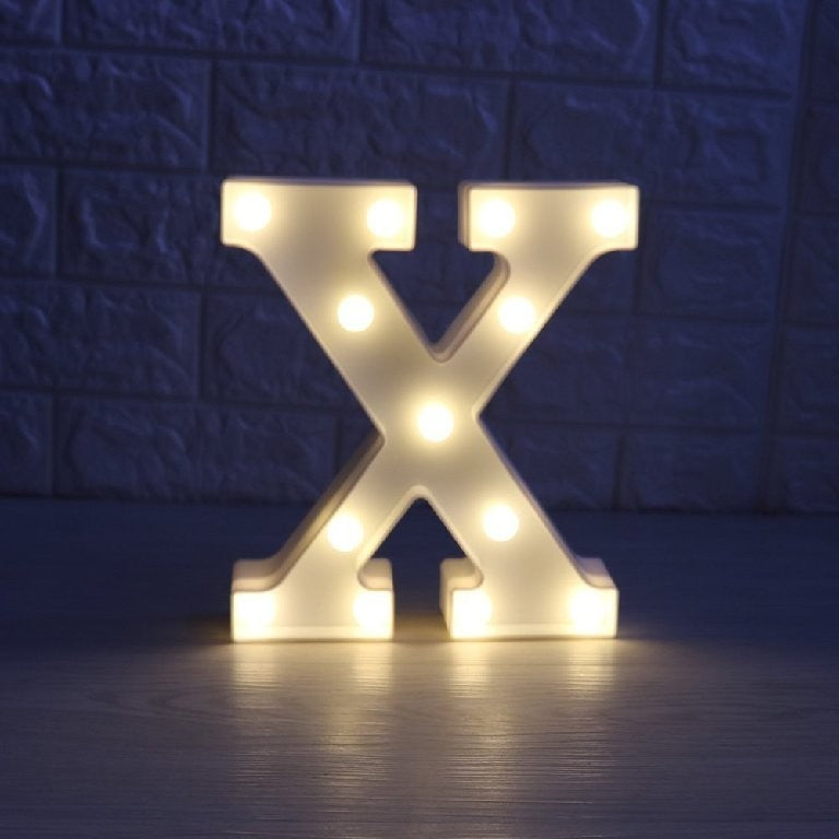 Lettera X luminosa con luci led 16 cm