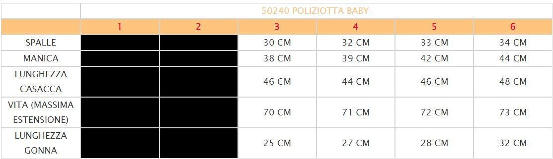 Costume vestito di carnevale Poliziotta Baby 3 - 6 Anni