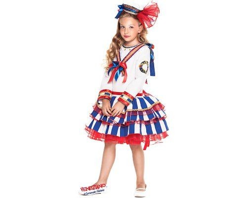 Vestito costume di carnevale Lady Marinaretta da 7 a 10 anni