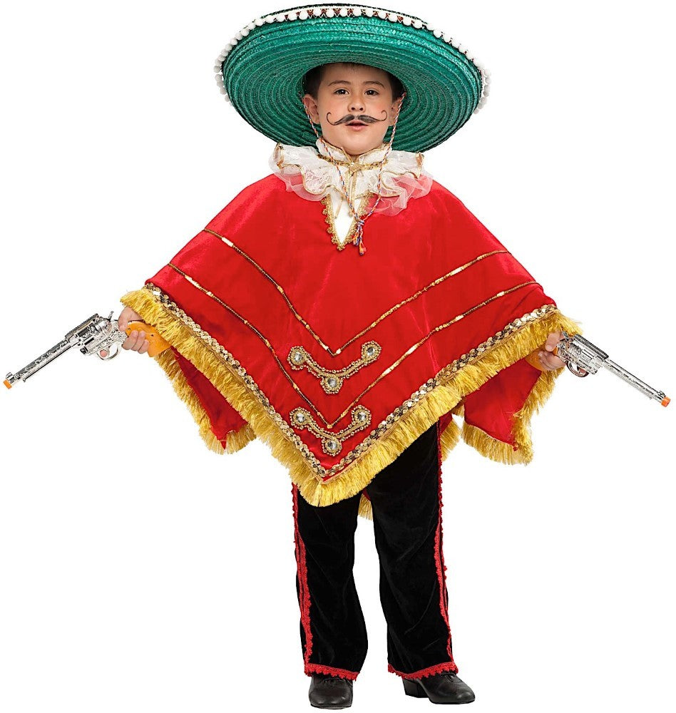Costume vestito di carnevale Messicano in velluto da 7 a 10 anni