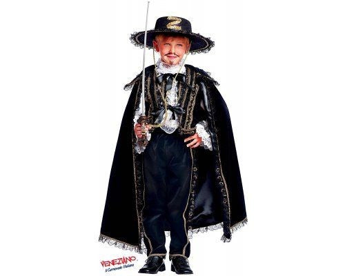 costume vestito di carnevale Zorro Cavaliere mascherato da 4 a 6 anni