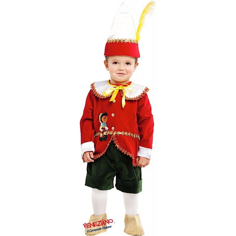Costume vestito di carnevale Piccolo burattino da 0 a 3 anni