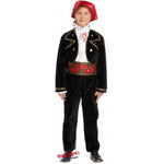 Vestito costume di carnevale Zingarello cartomante da 4 a 6 anni