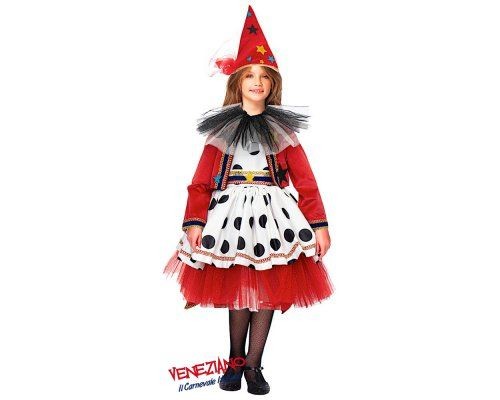 Vestito costume di carnevale Giocoliera bimba da 3 a 6 anni