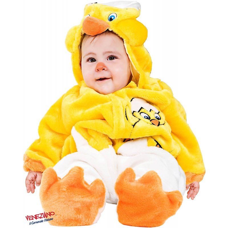 Costume vestito di carnevale Dolce Pulcino da 3 a 12 mesi