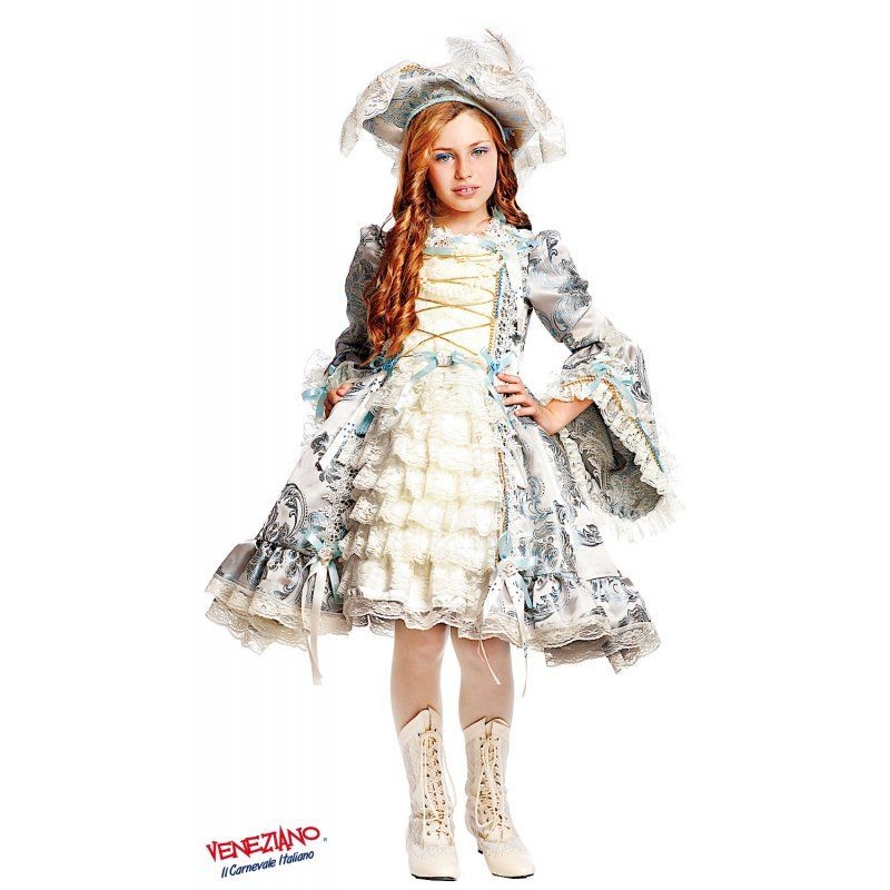Costume vestito di carnevale Regina Maria Antonietta da 7 a 9 anni