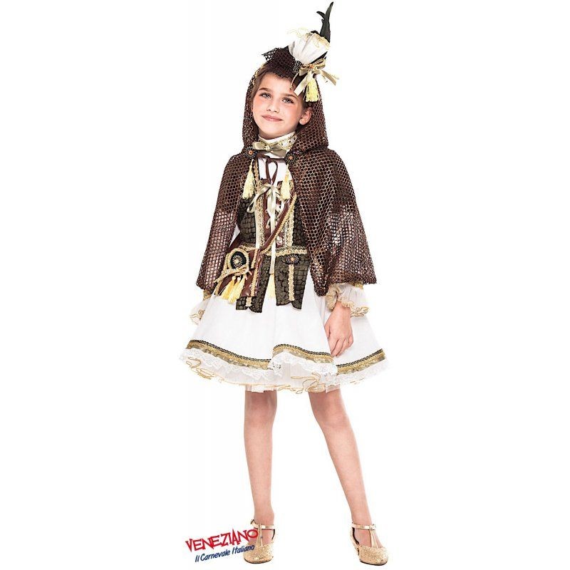 Costume vestito di carnevale Robin girl da 7 a 10 anni