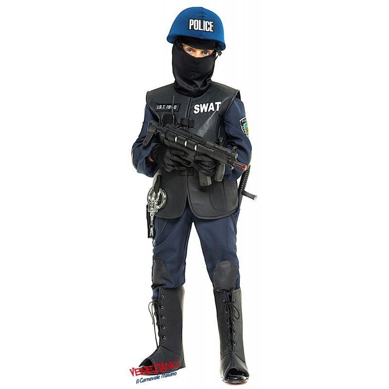 Costume vestito di carnevale Swat 11 - 12 anni