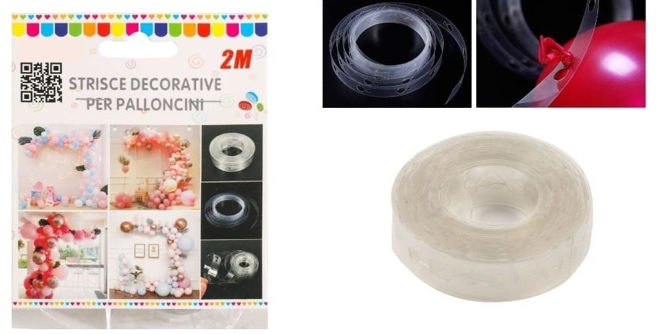 Striscia forata da 2 mt per palloncini