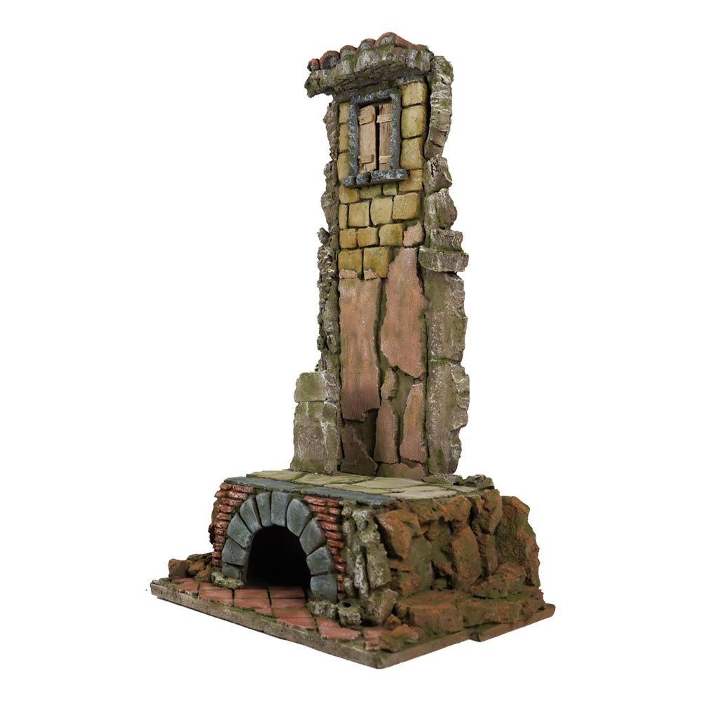 Tempietto presepe 30 cm in sughero e legno scenografia