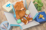 Scatola regalo a sorpresa Box Surprise per palloncini 50x50x50 cm Azzurra