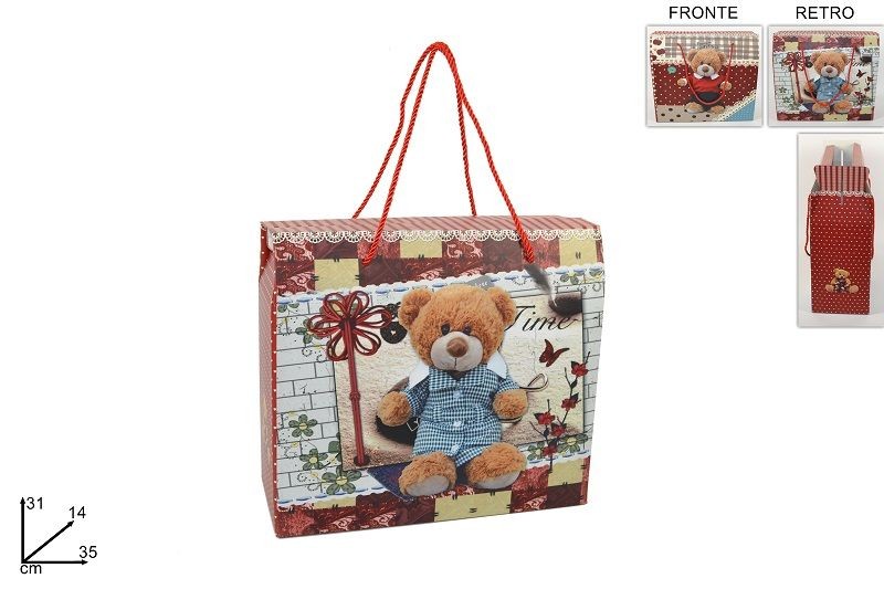 SCATOLA BORSA ORSETTO 35x31x14CM YX8204-