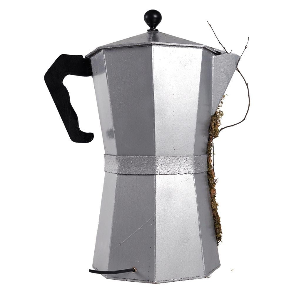 Presepe moka media argento statuine 10 cm 40x32x50