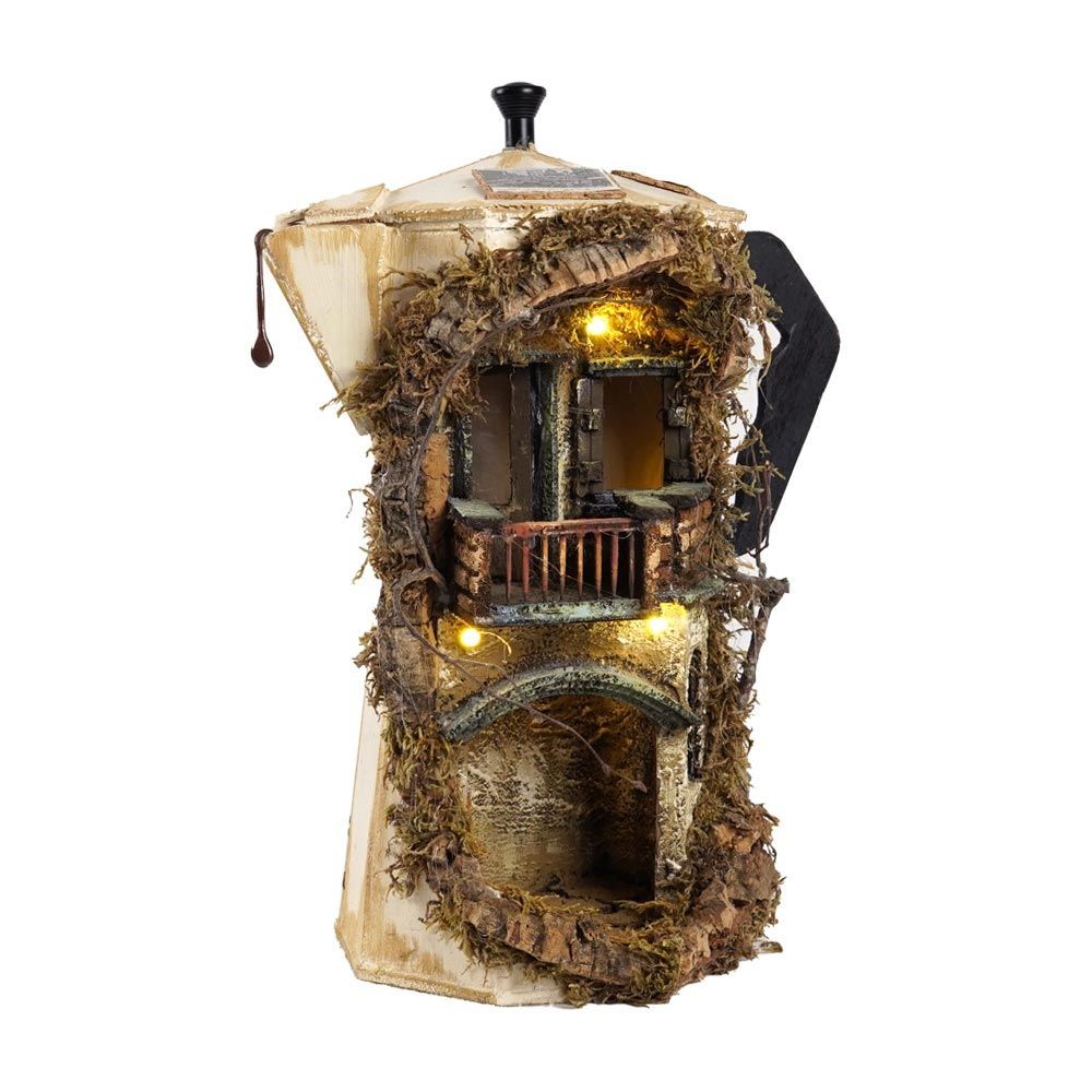 Presepe moka mini shabby statuine 6 cm 26x17x30