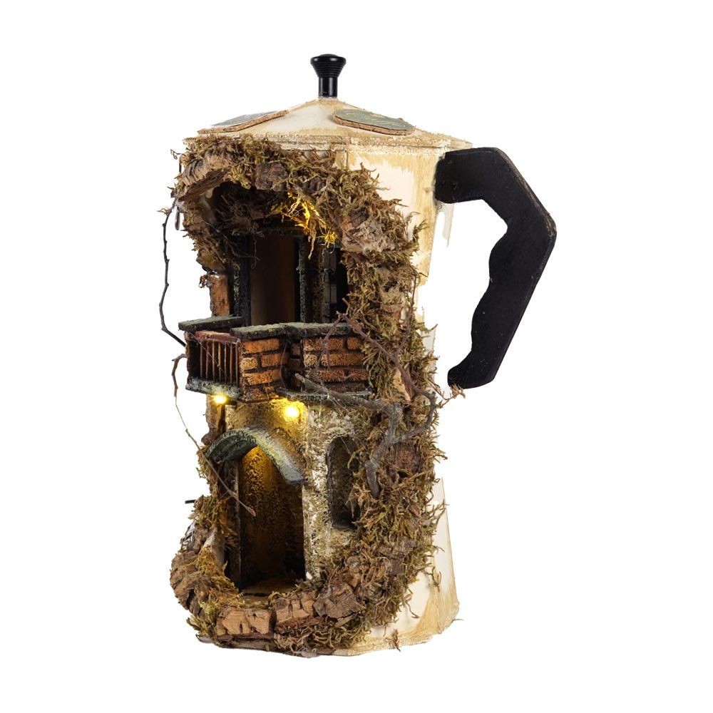 Presepe moka mini shabby statuine 6 cm 26x17x30
