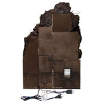 Presepe borgo napoletano artigianale con luci cascata e forno 50xx40x60cm