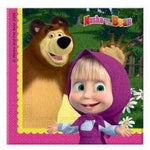 Kit coordinato tavola per festa tema Masha e Orso per 8 persone 38 Pz
