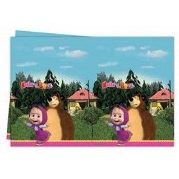 Kit coordinato tavola per festa tema Masha e Orso per 8 persone 38 Pz