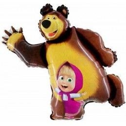 Kit coordinato tavola per festa tema Masha e Orso per 8 persone 38 Pz