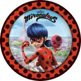 Kit coordinato tavola festa tema Miraculous Lady Bug per 8 persone 37 Pz