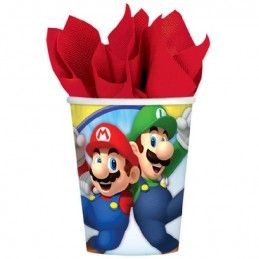 Kit coordinato tavola festa tema Super Mario per 8 persone 37 Pz