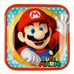 Kit coordinato tavola festa tema Super Mario per 8 persone 37 Pz