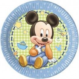 Kit coordinato festa tema Topolino Baby per 8 persone 37Pz