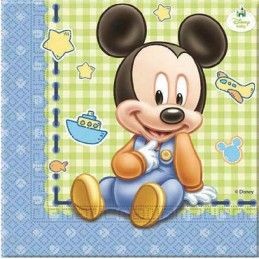 Kit coordinato festa tema Topolino Baby per 8 persone 37Pz