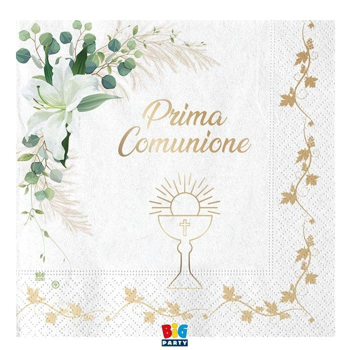 Tovaglioli di carta 33cm Prima Comunione Lily 20pz