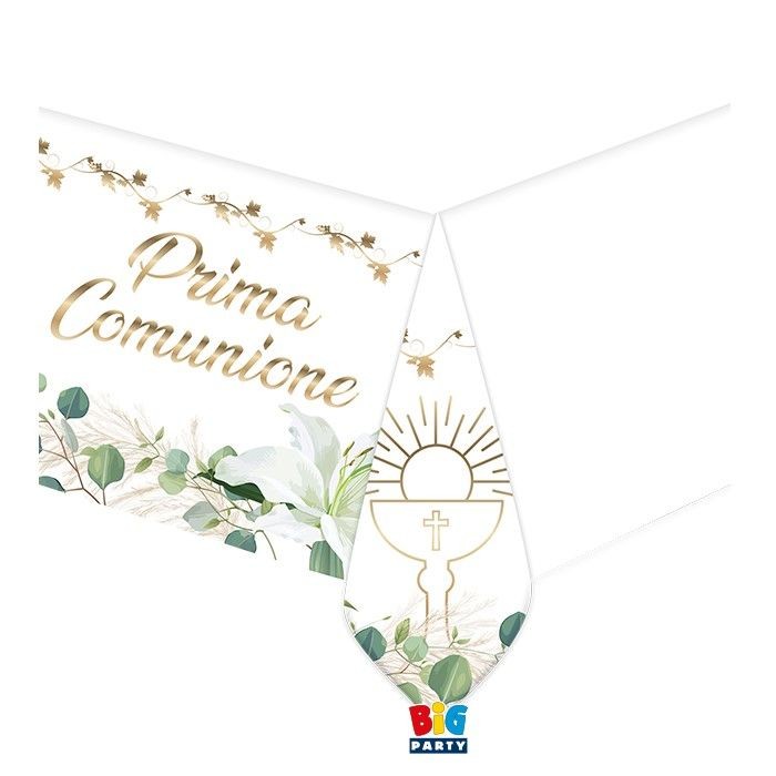 Tovaglia di plastica 140x270cm Prima Comunione Lily