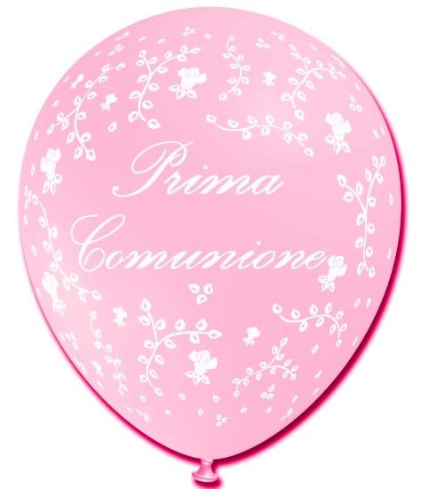 Palloncino prima comunione rosa pastello 12 pollici