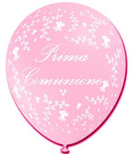 Palloncino prima comunione rosa pastello 12 pollici