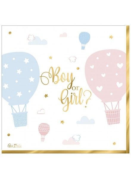 Tovaglioli di carta 33cm Boy or Girl ? 16pz