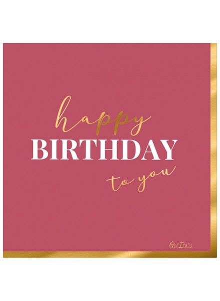 Tovaglioli di carta 33cm Happy BirthDay 16pz
