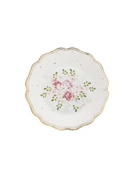 Piatti di carta 21cm Queen Rose 8pz