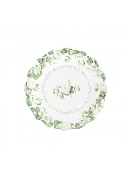 Piatti di carta 21cm Romantic Green 8pz