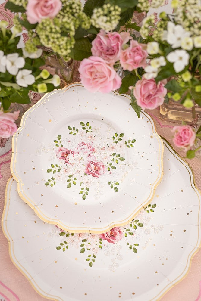 Piatti di carta 21cm Queen Rose 8pz