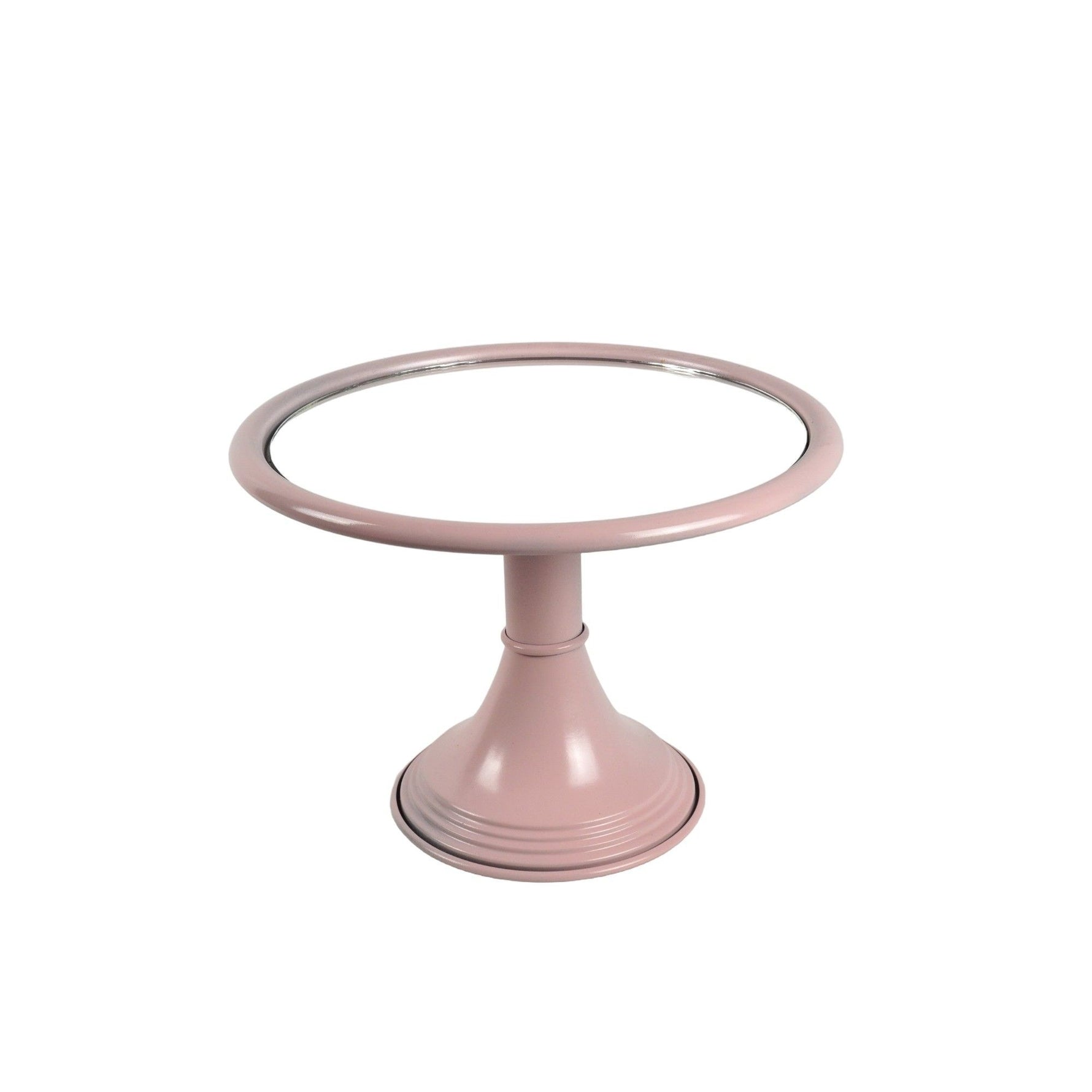 Tris alzatine Rosa con specchio