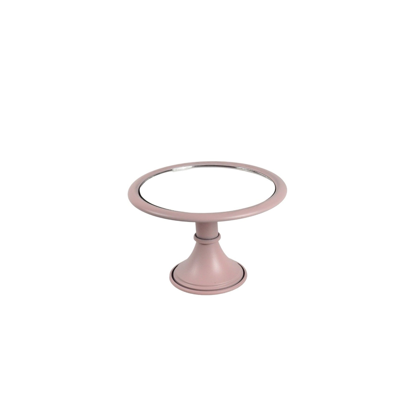 Tris alzatine Rosa con specchio