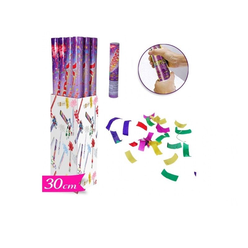 Tubo spara coriandoli 30cm multicolor