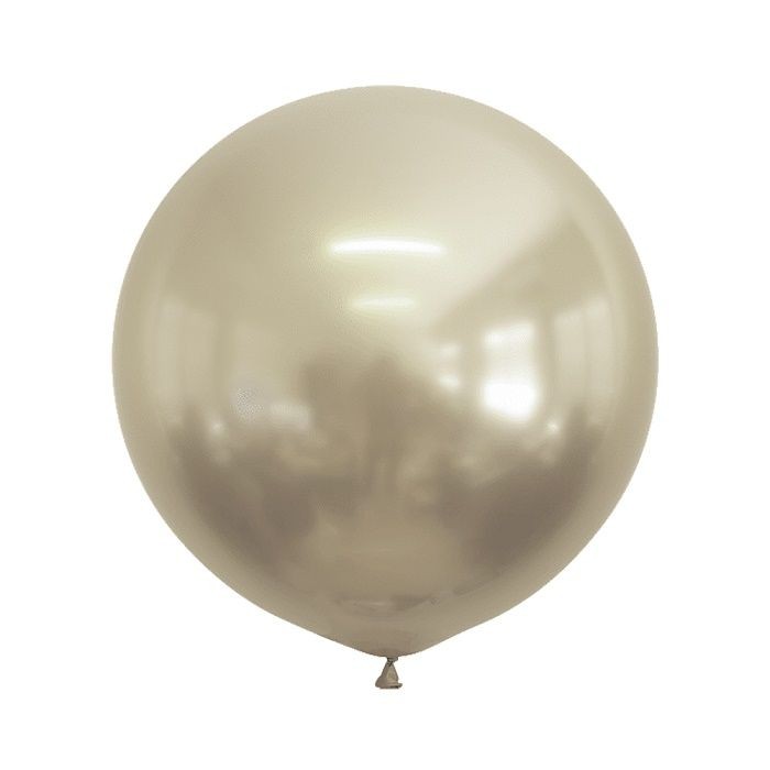 Palloncini 18 pollici 45 Mongolfiera Chrome Oro Bianco 1Pz
