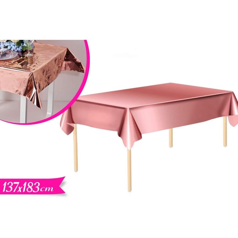 Tovaglia Metal Rosa Gold 137x183 cm