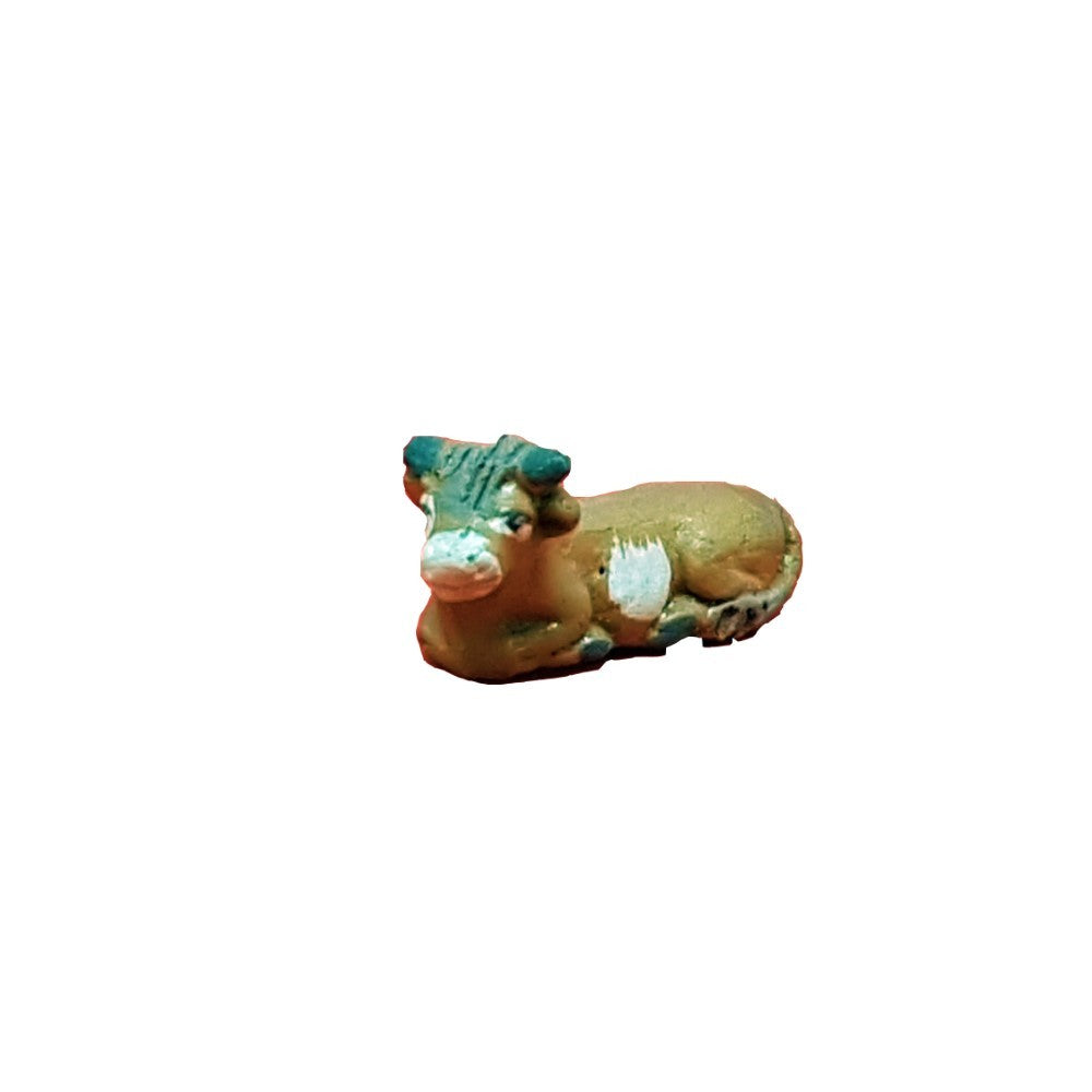 Pastore Statuina Bue 4cm di terracotta per presepe