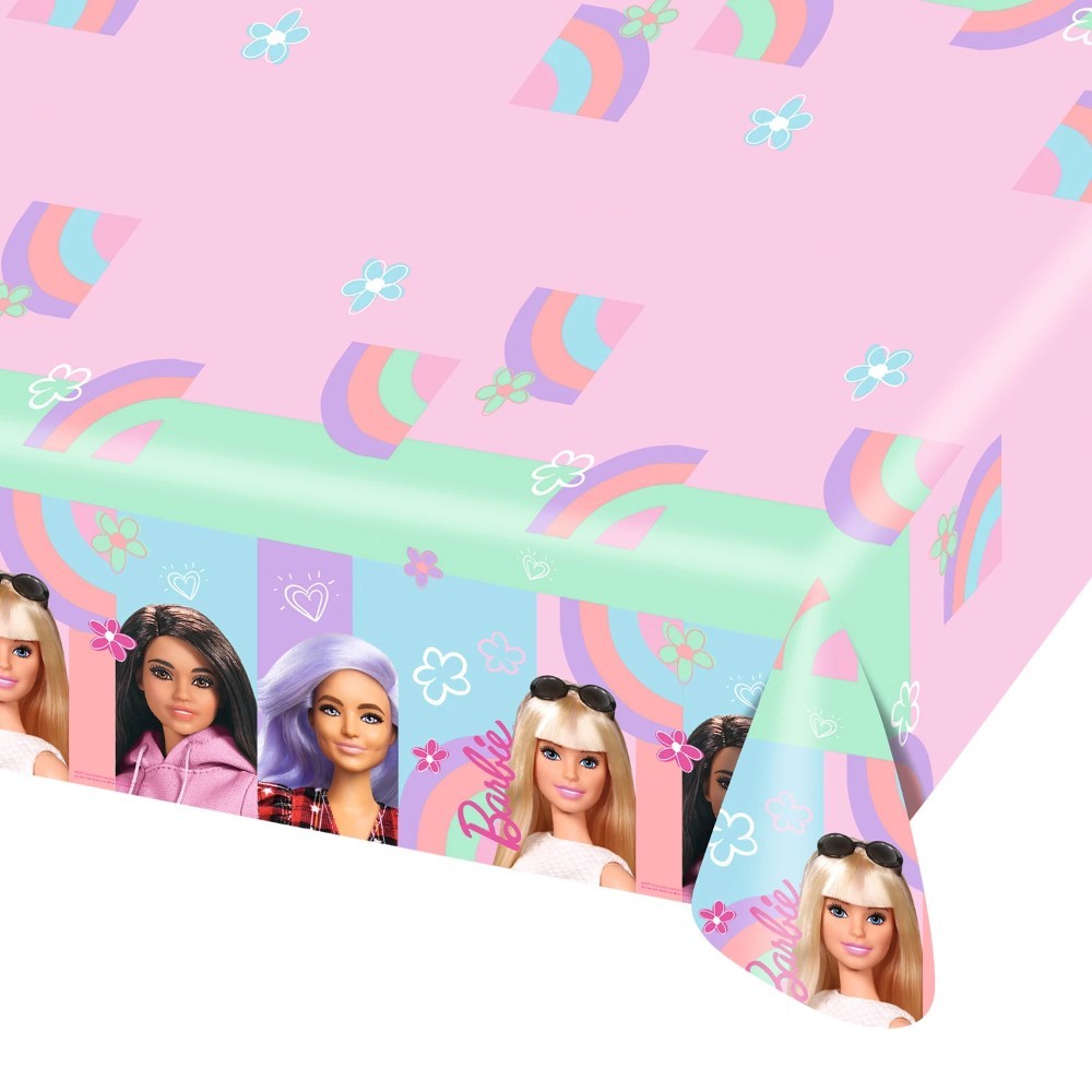 Tovaglia di carta 120x180cm Barbie Sweet Life