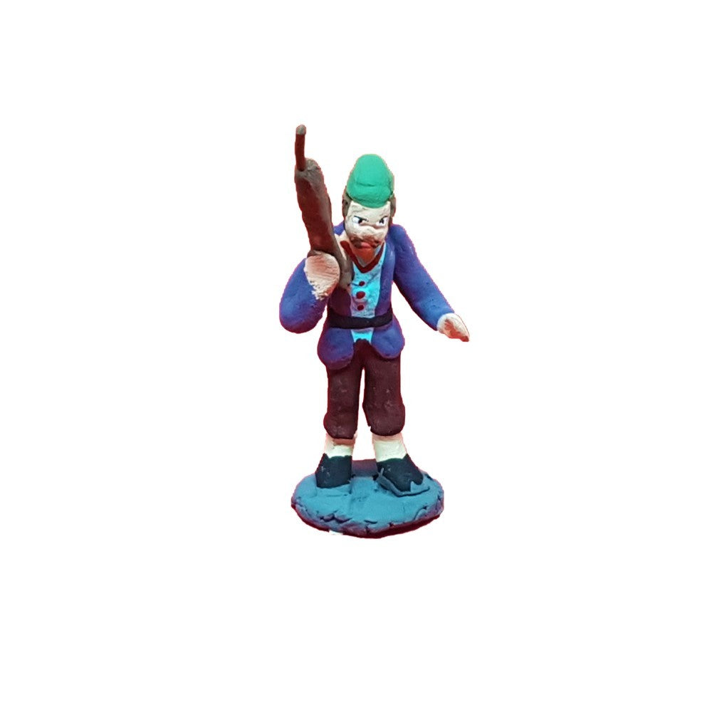 Pastore statuina Caccaiatore 4cm di terracotta per presepe