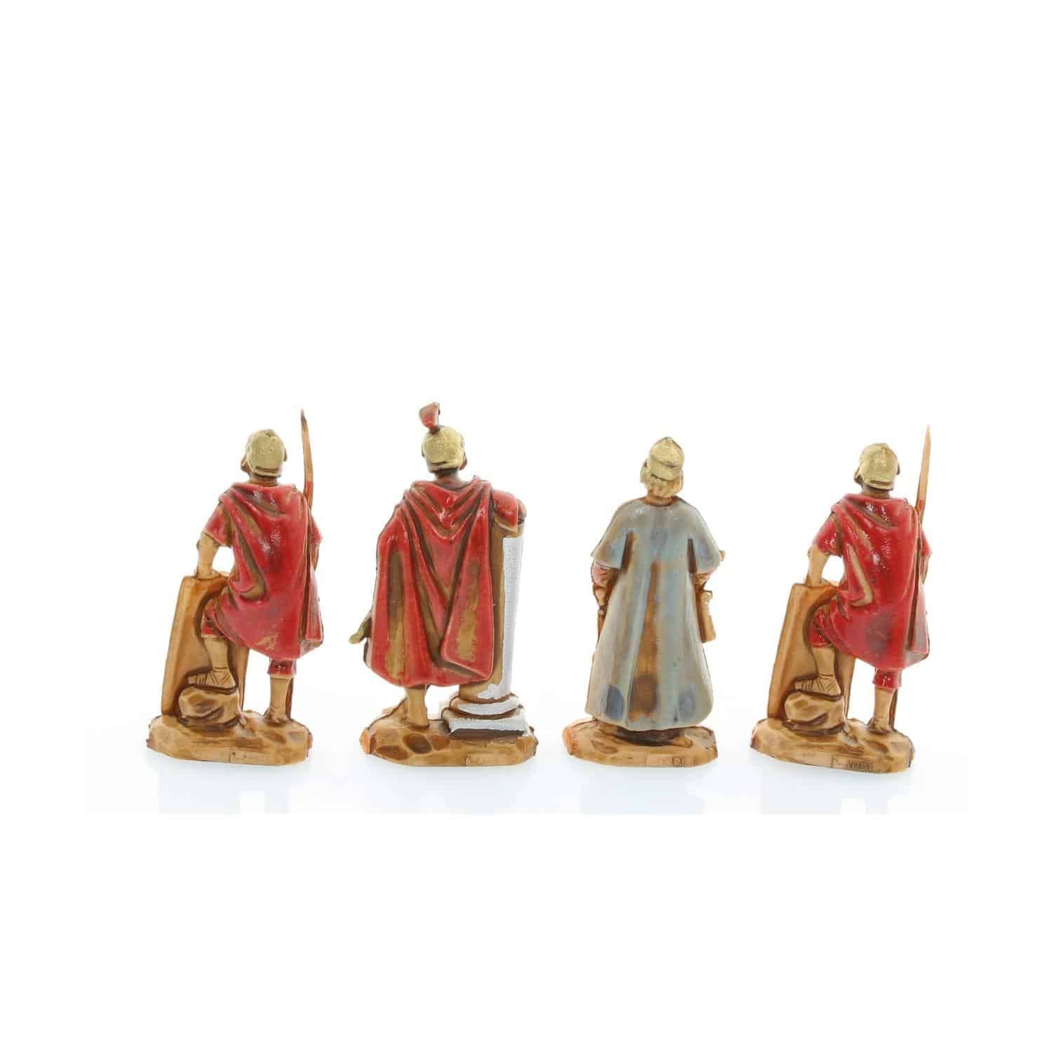 Statuine Moranduzzo Re Erode con soldati romani 4 pz. 3.5 cm