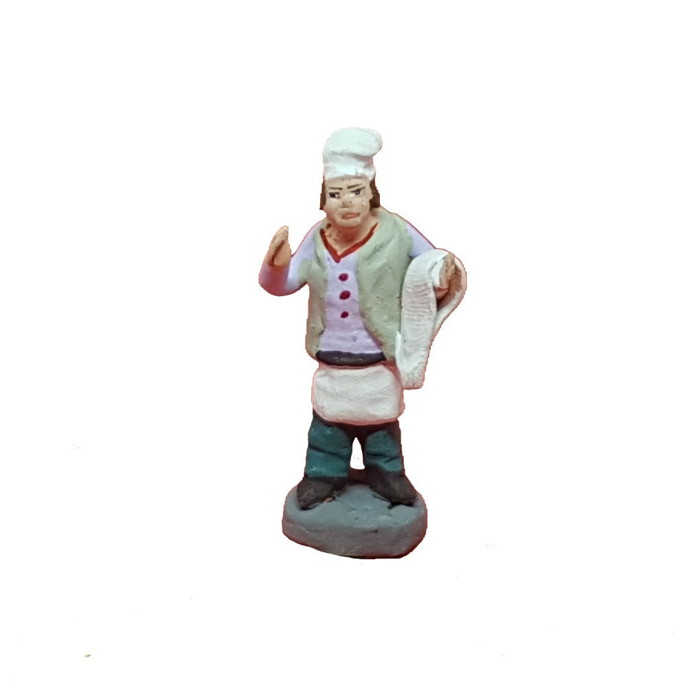 Pastore statuina Cuoco 4cm di terracotta per presepe