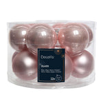 Sfere Palline in vetro smalto, mix opaco D.5cm rosa cipria