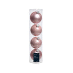 Sfere Palline vetro smalto, mix opaco D.10cm rosa cipria