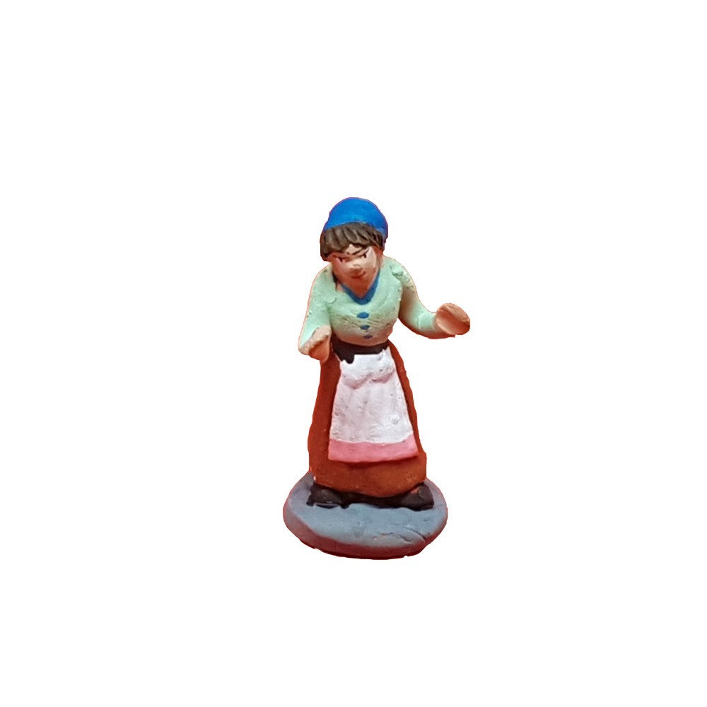Pastore statuina Donna senza nulla in mano 4cm di terracotta per presepe